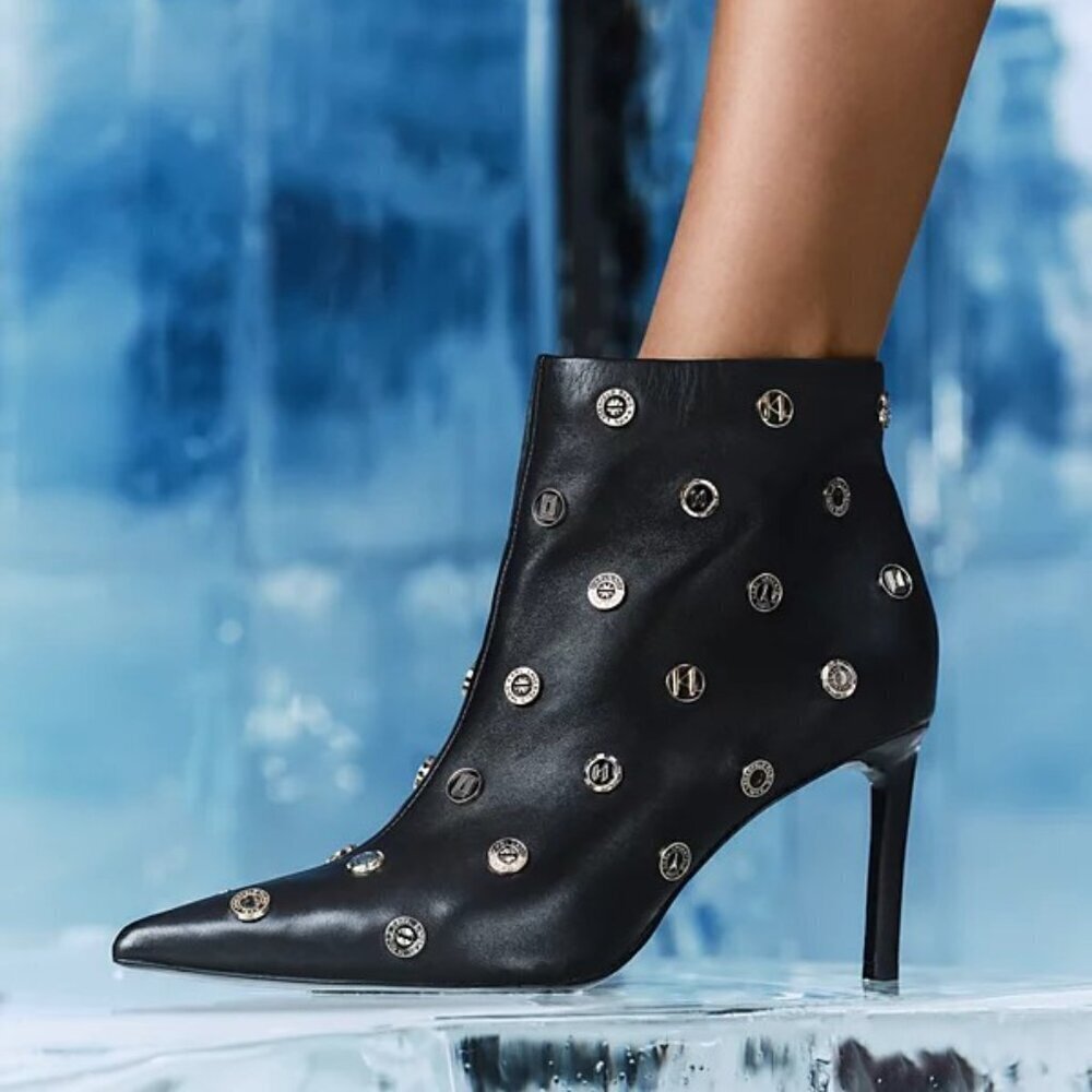 Karl Lagerfeld Saina Leather Bootie NIB
